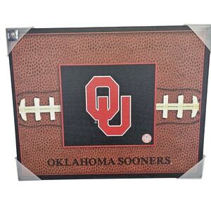 Artissimo Oklahoma Sooners Wall Art NCAA OS Crimson NEW Football‎ Canvas Decor